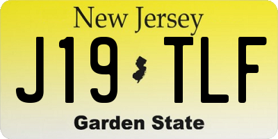 NJ license plate J19TLF