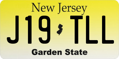NJ license plate J19TLL