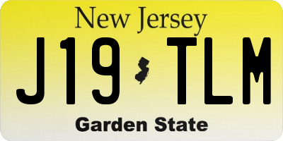 NJ license plate J19TLM