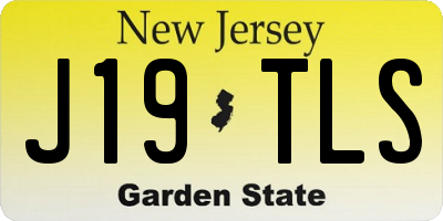 NJ license plate J19TLS