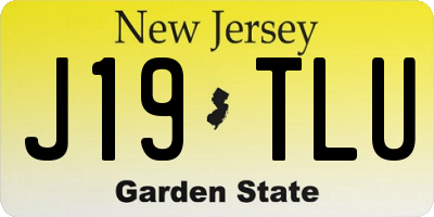 NJ license plate J19TLU