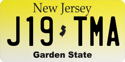 NJ license plate J19TMA