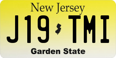 NJ license plate J19TMI
