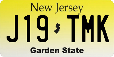 NJ license plate J19TMK