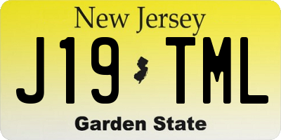 NJ license plate J19TML