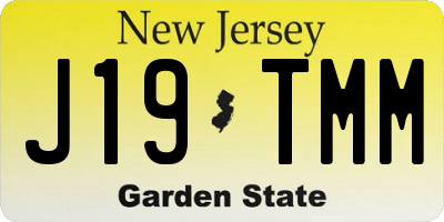 NJ license plate J19TMM