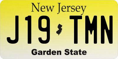 NJ license plate J19TMN