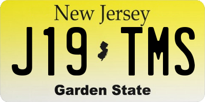 NJ license plate J19TMS