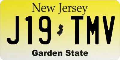 NJ license plate J19TMV
