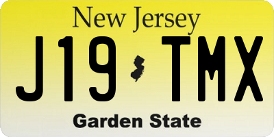 NJ license plate J19TMX
