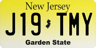 NJ license plate J19TMY