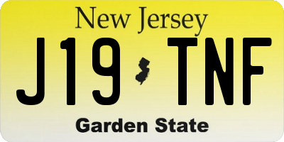 NJ license plate J19TNF