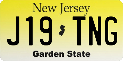 NJ license plate J19TNG