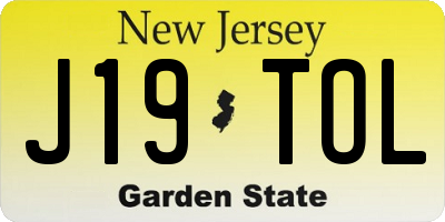 NJ license plate J19TOL