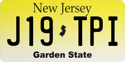 NJ license plate J19TPI