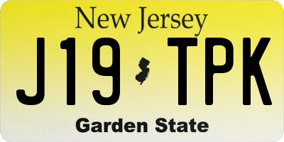 NJ license plate J19TPK