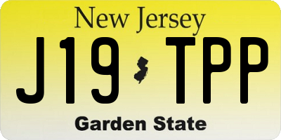 NJ license plate J19TPP