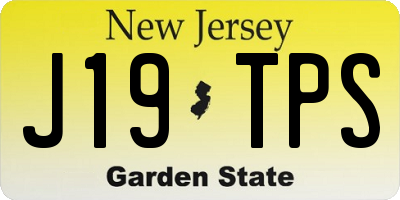 NJ license plate J19TPS