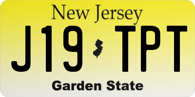 NJ license plate J19TPT