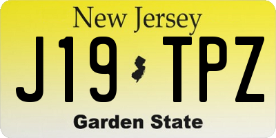 NJ license plate J19TPZ