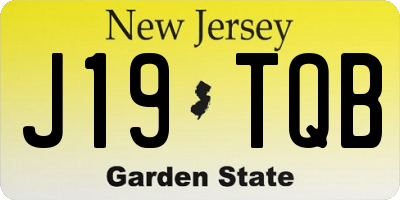 NJ license plate J19TQB