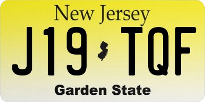 NJ license plate J19TQF