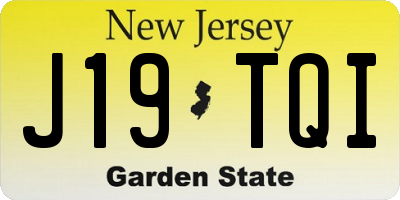 NJ license plate J19TQI