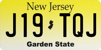NJ license plate J19TQJ