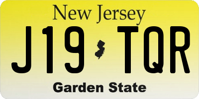 NJ license plate J19TQR