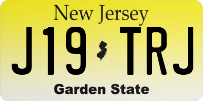 NJ license plate J19TRJ