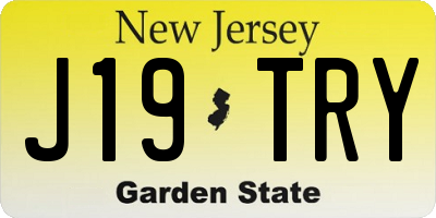 NJ license plate J19TRY