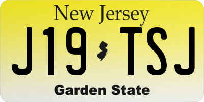 NJ license plate J19TSJ