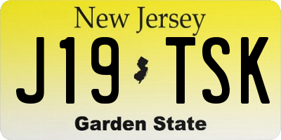 NJ license plate J19TSK