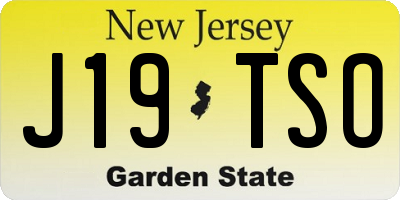 NJ license plate J19TSO