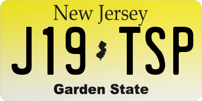 NJ license plate J19TSP