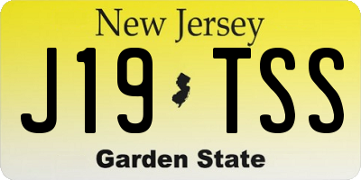 NJ license plate J19TSS