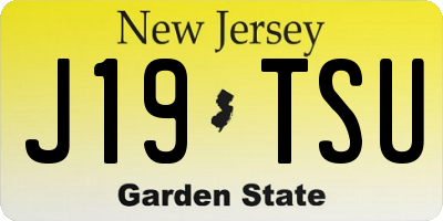 NJ license plate J19TSU