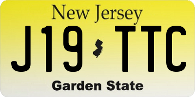 NJ license plate J19TTC