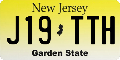 NJ license plate J19TTH