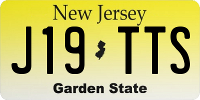 NJ license plate J19TTS