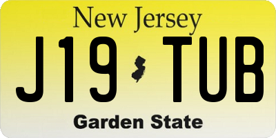 NJ license plate J19TUB