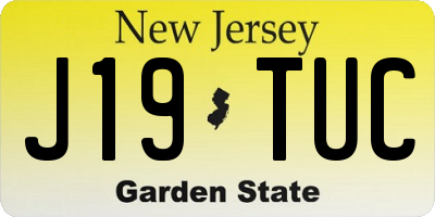 NJ license plate J19TUC