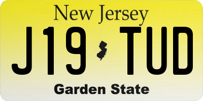NJ license plate J19TUD