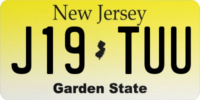 NJ license plate J19TUU