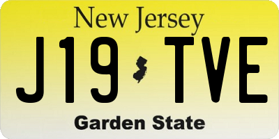 NJ license plate J19TVE