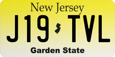 NJ license plate J19TVL