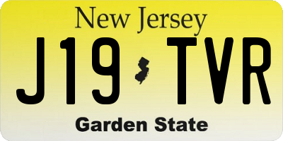 NJ license plate J19TVR