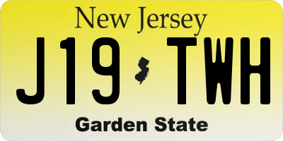 NJ license plate J19TWH