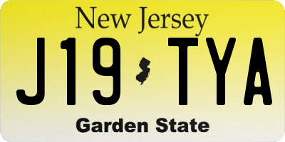 NJ license plate J19TYA
