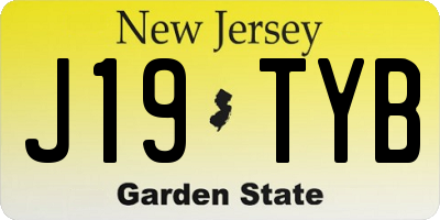 NJ license plate J19TYB